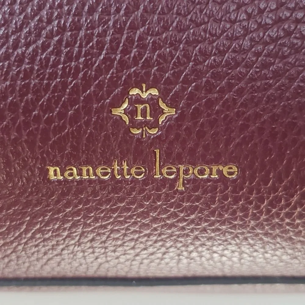 Nanette Lepore Purple Plum Mulberry Pebbled Tote Bag Large